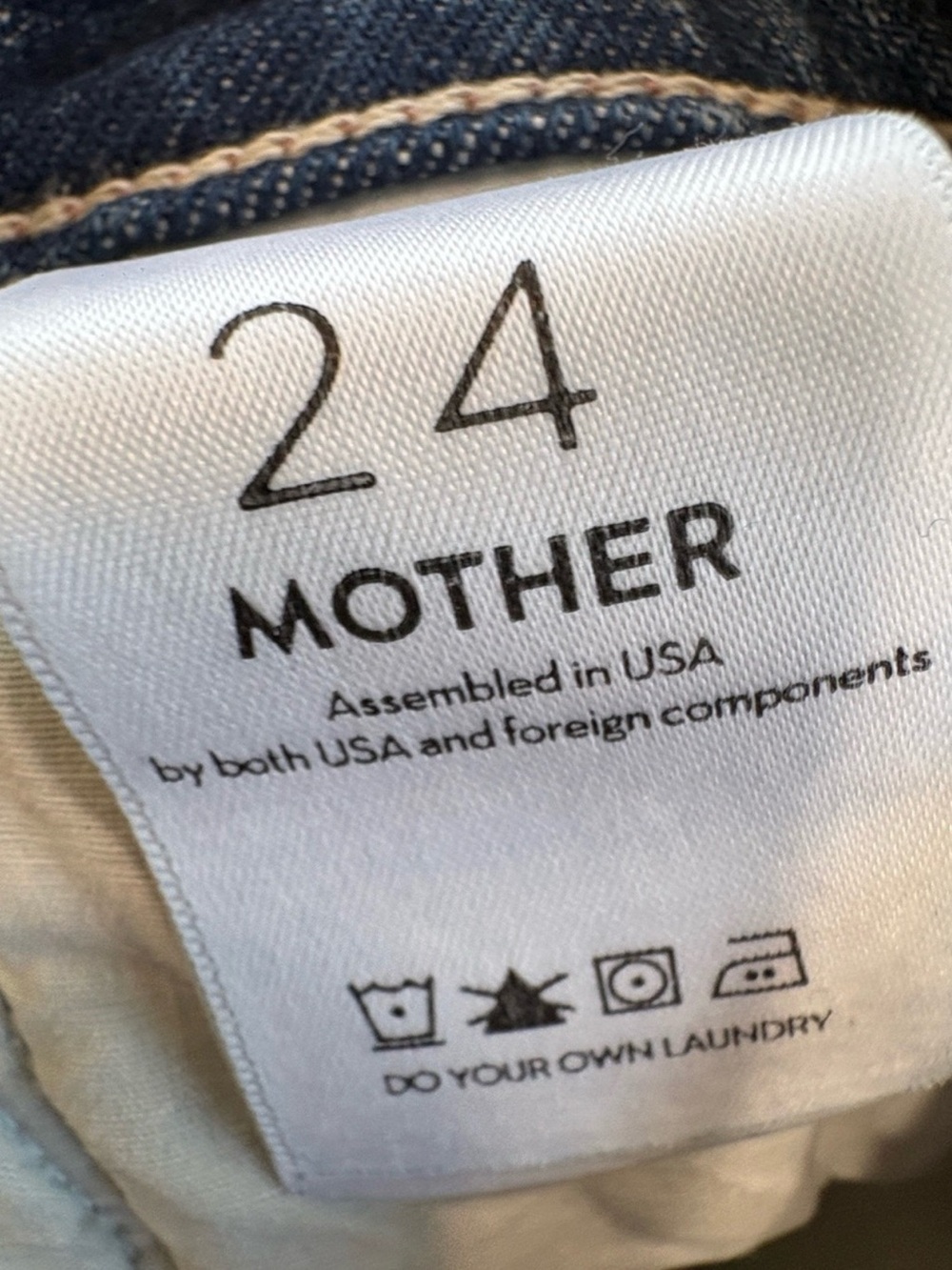 MOTHER The Pixie Tomcat Ankle Jeans | Size 24 | Button Fly Distressed Denim - Picture 7 of 8